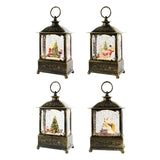 Maxbell Glittering Christmas Music Box Lantern Rotating for Indoor Home Decoration Santa Claus