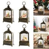 Maxbell Glittering Christmas Music Box Lantern Rotating for Indoor Home Decoration Santa Claus