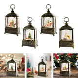 Maxbell Glittering Christmas Music Box Lantern Rotating for Indoor Home Decoration Santa Claus