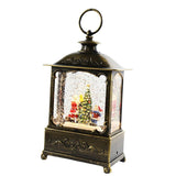 Maxbell Glittering Christmas Music Box Lantern Rotating for Indoor Home Decoration Santa Claus