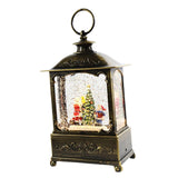 Maxbell Glittering Christmas Music Box Lantern Rotating for Indoor Home Decoration Santa Claus