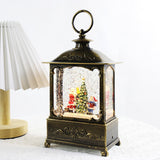 Maxbell Glittering Christmas Music Box Lantern Rotating for Indoor Home Decoration Santa Claus