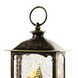 Maxbell Glittering Christmas Music Box Lantern Rotating for Indoor Home Decoration Santa Claus