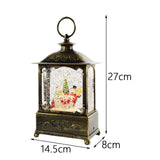 Maxbell Glittering Christmas Music Box Lantern Rotating for Indoor Home Decoration Snowman