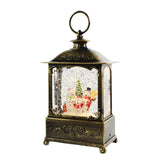 Maxbell Glittering Christmas Music Box Lantern Rotating for Indoor Home Decoration Snowman