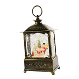 Maxbell Glittering Christmas Music Box Lantern Rotating for Indoor Home Decoration Snowman