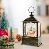Maxbell Glittering Christmas Music Box Lantern Rotating for Indoor Home Decoration Snowman