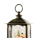 Maxbell Glittering Christmas Music Box Lantern Rotating for Indoor Home Decoration Snowman