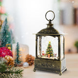 Maxbell Glittering Christmas Music Box Lantern Rotating for Indoor Home Decoration Christmas Tree
