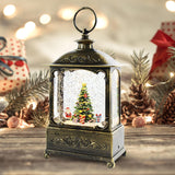 Maxbell Glittering Christmas Music Box Lantern Rotating for Indoor Home Decoration Christmas Tree