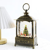 Maxbell Glittering Christmas Music Box Lantern Rotating for Indoor Home Decoration Christmas Tree