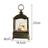 Maxbell Glittering Christmas Music Box Lantern Rotating for Indoor Home Decoration Jesus