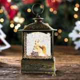 Maxbell Glittering Christmas Music Box Lantern Rotating for Indoor Home Decoration Jesus