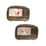 Maxbell Christmas Snow Globes Musical Decoration Indoor New Year Radio Music Box Santa Claus