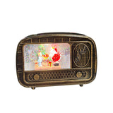 Maxbell Christmas Snow Globes Musical Decoration Indoor New Year Radio Music Box Santa Claus