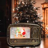 Maxbell Christmas Snow Globes Musical Decoration Indoor New Year Radio Music Box Santa Claus