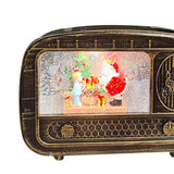 Maxbell Christmas Snow Globes Musical Decoration Indoor New Year Radio Music Box Santa Claus