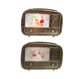 Maxbell Christmas Snow Globes Musical Decoration Indoor New Year Radio Music Box Santa Claus