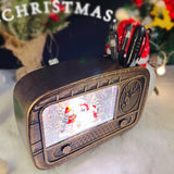Maxbell Christmas Snow Globes Musical Decoration Indoor New Year Radio Music Box Snowman
