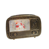 Maxbell Christmas Snow Globes Musical Decoration Indoor New Year Radio Music Box Snowman