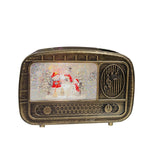 Maxbell Christmas Snow Globes Musical Decoration Indoor New Year Radio Music Box Snowman