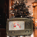 Maxbell Christmas Snow Globes Musical Decoration Indoor New Year Radio Music Box Snowman