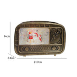 Maxbell Christmas Snow Globes Musical Decoration Indoor New Year Radio Music Box Snowman