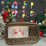 Maxbell Christmas Snow Globes Musical Decoration Indoor New Year Radio Music Box Snowman