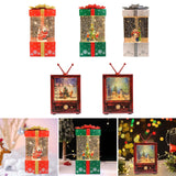 Maxbell Christmas Music Box Lantern Christmas Scene for Home Decor Birthday Gift Red