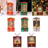Maxbell Christmas Music Box Lantern Christmas Scene for Home Decor Birthday Gift Red
