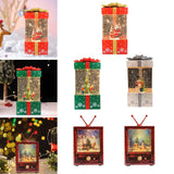 Maxbell Christmas Music Box Lantern Christmas Scene for Home Decor Birthday Gift Red
