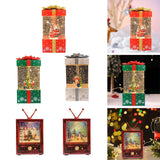 Maxbell Christmas Music Box Lantern Christmas Scene for Home Decor Birthday Gift Red