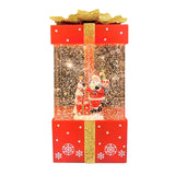 Maxbell Christmas Music Box Lantern Christmas Scene for Home Decor Birthday Gift Red