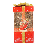 Maxbell Christmas Music Box Lantern Christmas Scene for Home Decor Birthday Gift Red