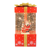 Maxbell Christmas Music Box Lantern Christmas Scene for Home Decor Birthday Gift Red