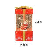 Maxbell Christmas Music Box Lantern Christmas Scene for Home Decor Birthday Gift Red