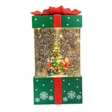 Maxbell Christmas Music Box Lantern Christmas Scene for Home Decor Birthday Gift Green