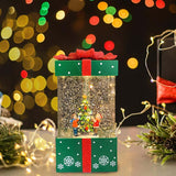 Maxbell Christmas Music Box Lantern Christmas Scene for Home Decor Birthday Gift Green