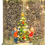 Maxbell Christmas Music Box Lantern Christmas Scene for Home Decor Birthday Gift Green