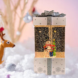 Maxbell Christmas Music Box Lantern Christmas Scene for Home Decor Birthday Gift White