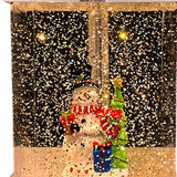 Maxbell Christmas Music Box Lantern Christmas Scene for Home Decor Birthday Gift White