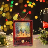 Maxbell Christmas Music Box Lantern Christmas Scene for Home Decor Birthday Gift Snowman Adjustable
