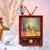 Maxbell Christmas Music Box Lantern Christmas Scene for Home Decor Birthday Gift Snowman Adjustable