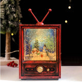 Maxbell Christmas Music Box Lantern Christmas Scene for Home Decor Birthday Gift Snowman Adjustable