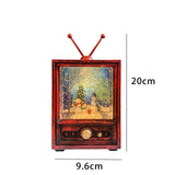 Maxbell Christmas Music Box Lantern Christmas Scene for Home Decor Birthday Gift Snowman Adjustable