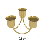Maxbell Pillar Candle Holder Candelabra Decorative 3 Arms Candlestick Desk Ornament Aureate