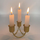 Maxbell Pillar Candle Holder Candelabra Decorative 3 Arms Candlestick Desk Ornament Aureate