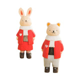 Maxbell Wooden Animal Ornament Fine Workmanship Rabbit Statue for Bedroom Decor Rabbit