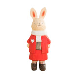 Maxbell Wooden Animal Ornament Fine Workmanship Rabbit Statue for Bedroom Decor Rabbit