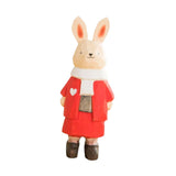 Maxbell Wooden Animal Ornament Fine Workmanship Rabbit Statue for Bedroom Decor Rabbit